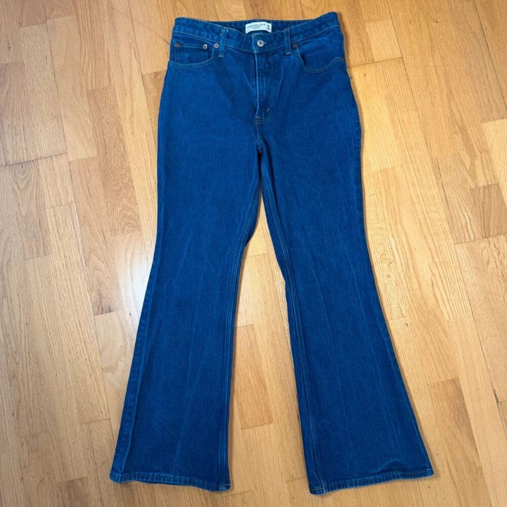 Abercrombie & Fitch Curve Love The Vintage Flare High Rise Jeans Dark Blue 28/6S